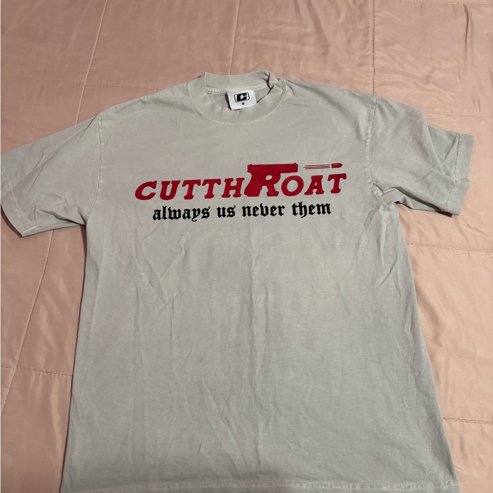 Gray Tee with Red Print